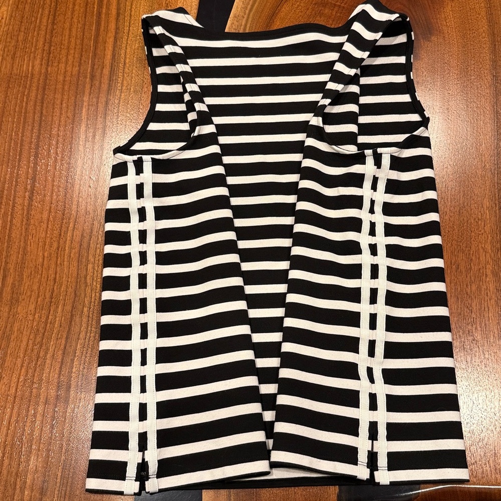 Talbots Black and White Striped Tank Top - Picture 4 of 4